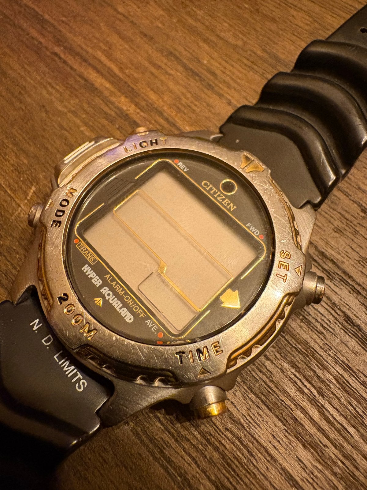 Citizen Hyper Aqualand Duikerhorloge - Vintage Digitaal, Gebruikt, Staal, Kunststof, Ophalen of Verzenden