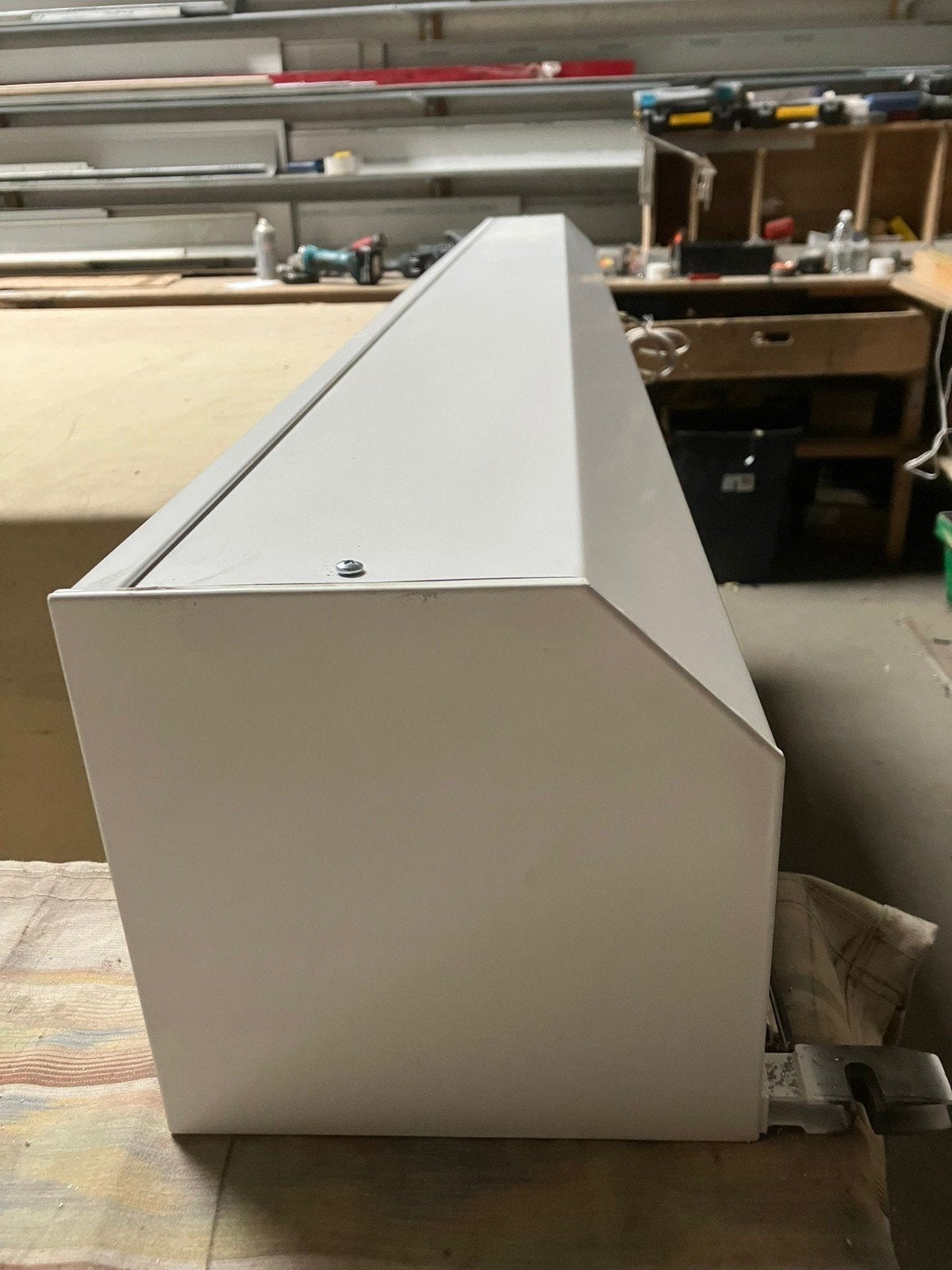 rolluik elektrisch/*afstandb 194.5cm br x 270cm hoog, Doe-het-zelf en Verbouw, Rolluiken, Ophalen, 200 cm of meer, Wit, 200 cm of meer