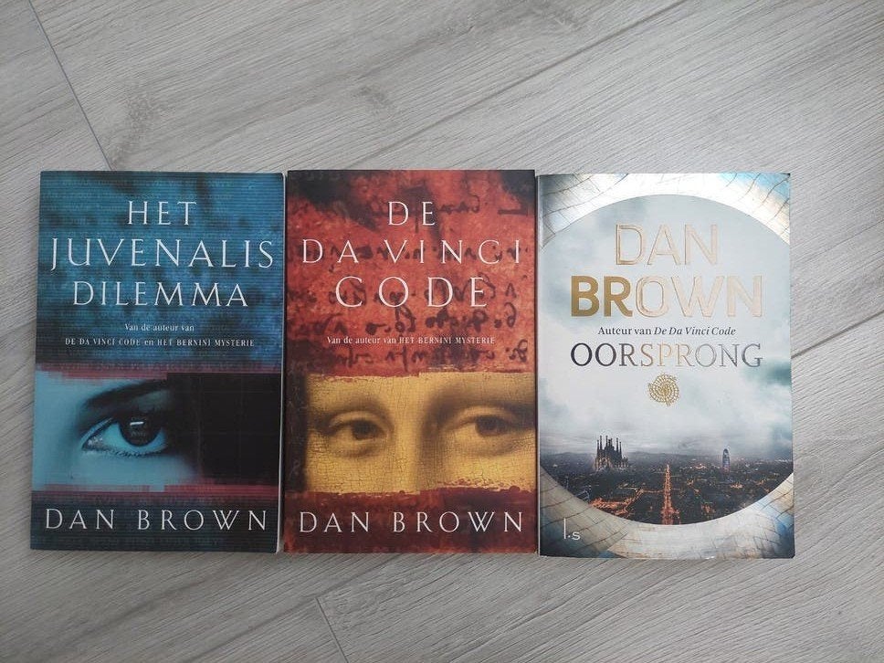 Dan Brown Boeken Juvenalis Dilemma, Da Vinci Code, Oorsprong, Ophalen of Verzenden, Zo goed als nieuw, Dan Brown