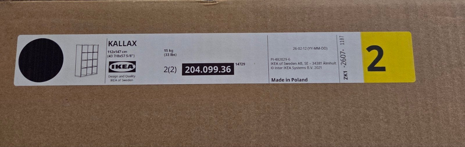IKEA KALLAX INCOMPLEET NIEUW, Ophalen, Nieuw, 50 tot 100 cm, Minder dan 100 cm