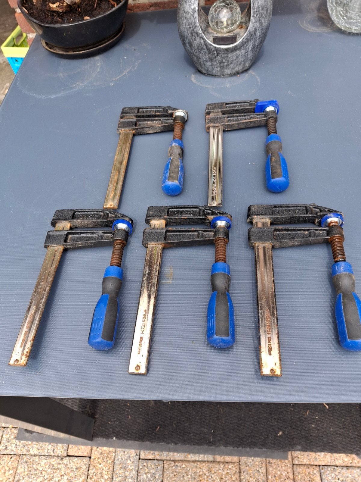 5x VOSTECH 80x150mm Lijmklemmen, Doe-het-zelf en Verbouw, Gereedschap | Handgereedschap, Ophalen of Verzenden, Gebruikt, Klem