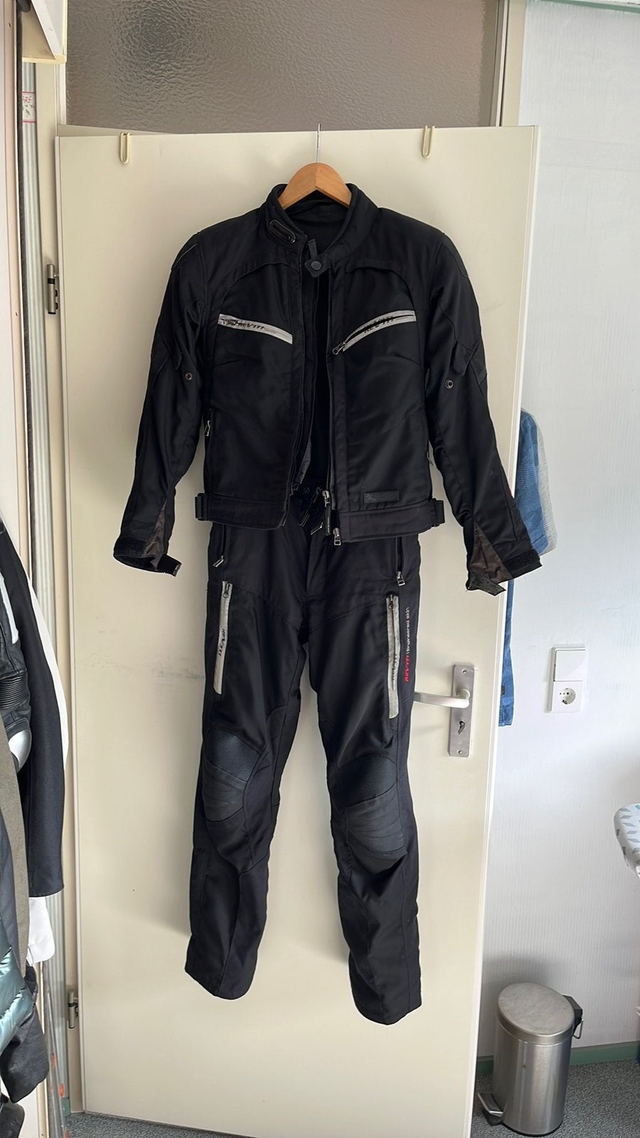Texiel Dames Revit motorpak mt 36 zwart met uitneemb.voering, Ophalen, Tweedehands, Dames, Combipak