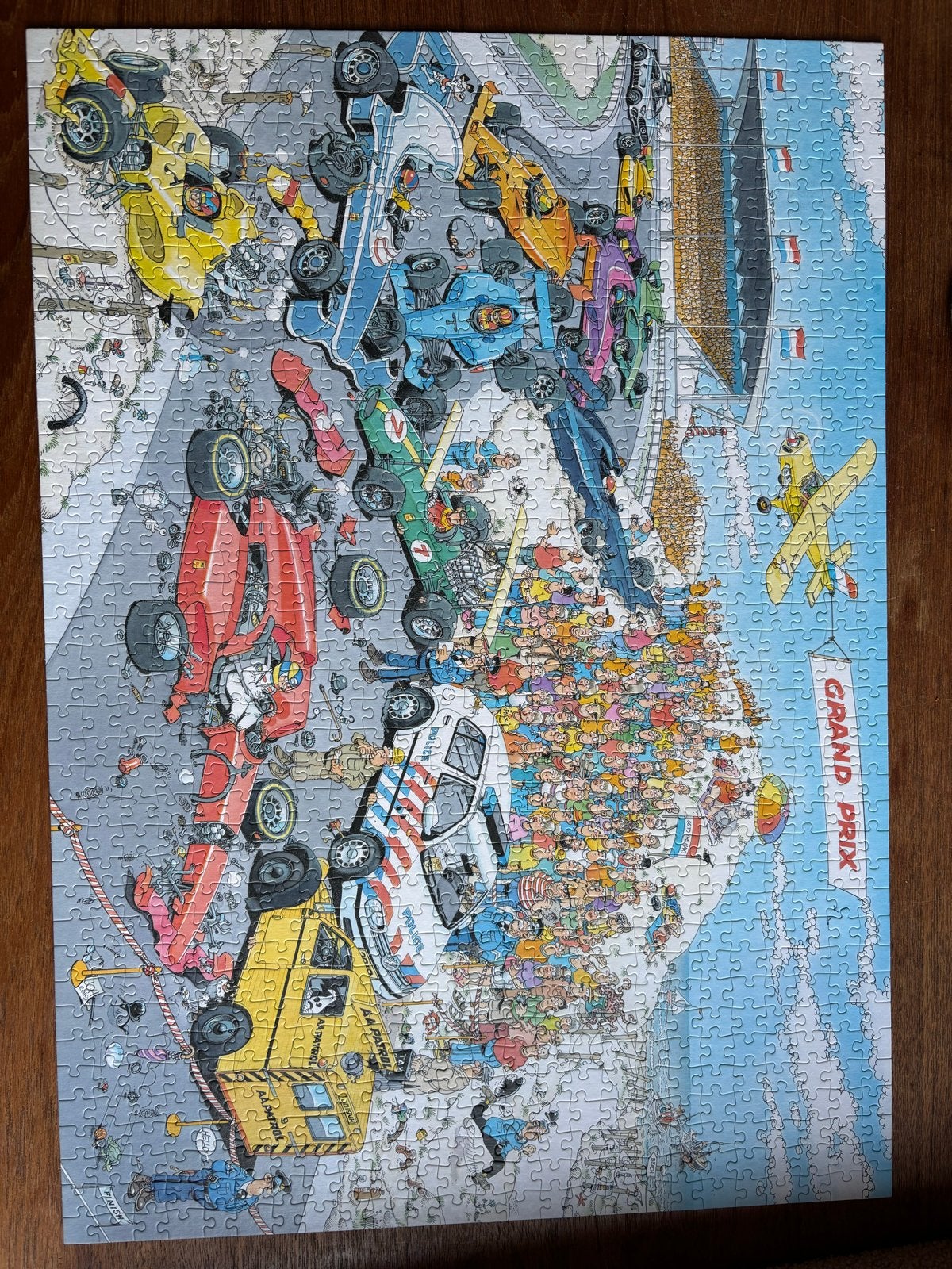 Jan van Haasteren Grand Prix 1000 stukjes puzzel, Ophalen of Verzenden, Meer dan 50 stukjes, Zo goed als nieuw, 6 jaar of ouder