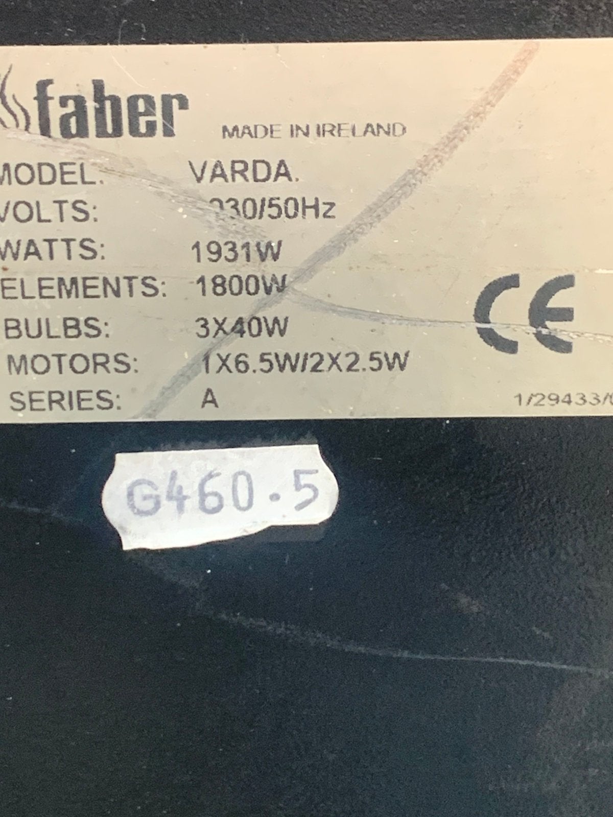 Faber Varda electrische haard, Ophalen, Zo goed als nieuw, Inbouwhaard, Elektrische haard
