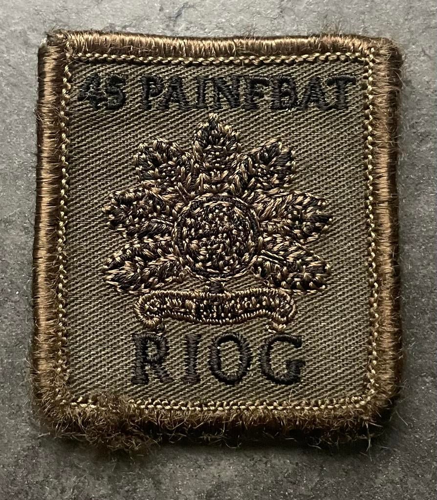 Embleem 45 Painfbat RIOG, Verzamelen, Ophalen of Verzenden, Landmacht, Nederland, Embleem of Badge
