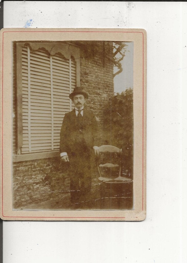 Monster Onderwijzer Chr.School Dhr Broeils 1905 kabinetsfoto, Ophalen of Verzenden, Voor 1920, Ongelopen, Zuid-Holland