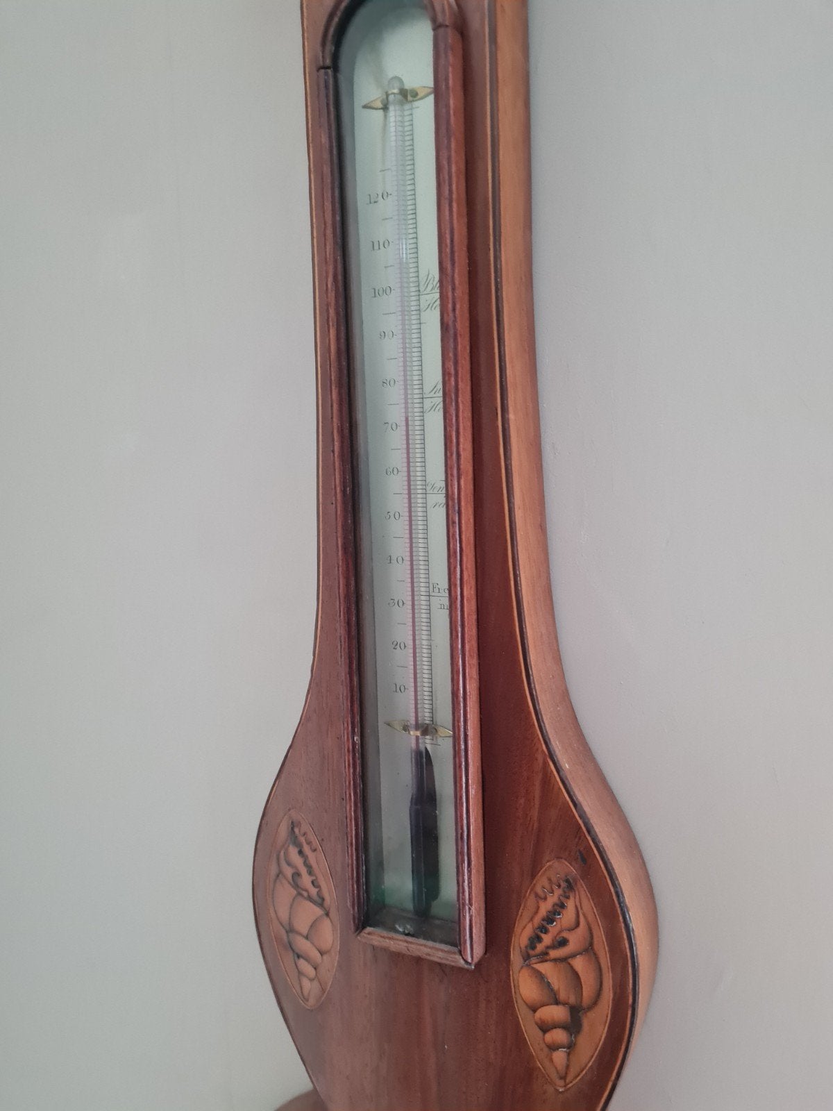 Antieke Barometer met Inlegwerk - ca. 1 Meter Lang, Ophalen