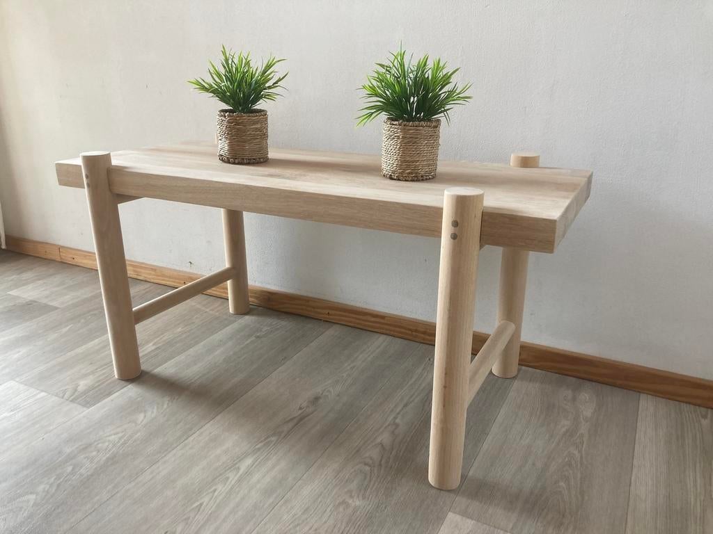 Design salontafel - nieuw gemaakt - eiken en beuken, Ophalen, Nieuw, 50 tot 100 cm, Minder dan 50 cm
