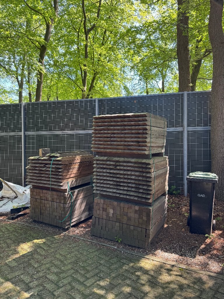 Hardhouten Piketpalen Azobe Gepunt 60 x 60 x 1000 mm, Ophalen, Palen, Nieuw, Hardhout