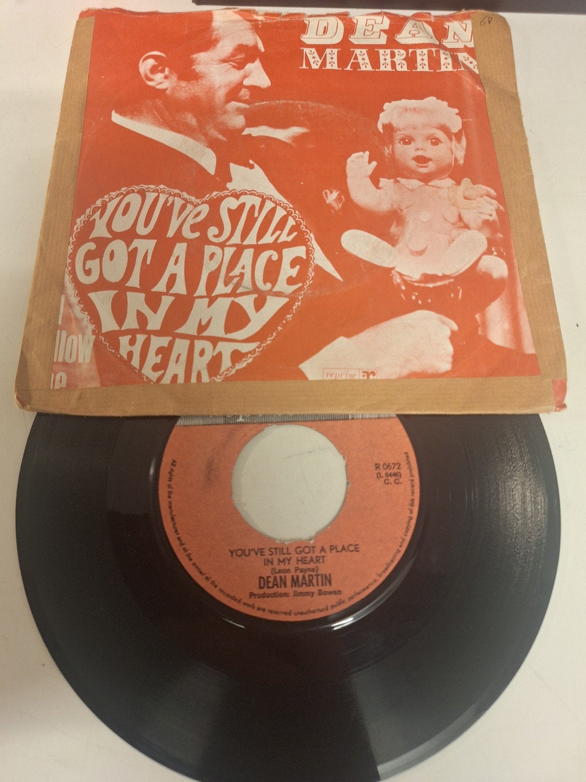 Dean Martin - You've still got a place in my heart, 1968., Fotohoes, Verzenden, 7 inch, Pop