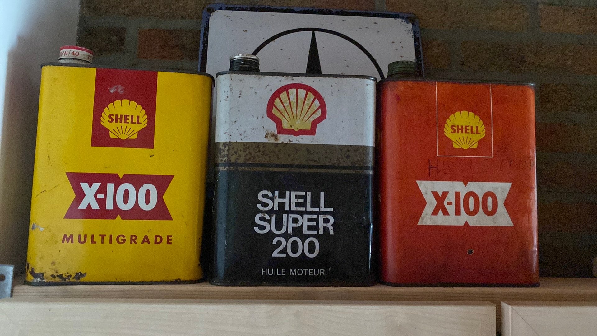Mooie oude Shell blikken, Verzamelen, Ophalen of Verzenden, Gebruikt, Overige