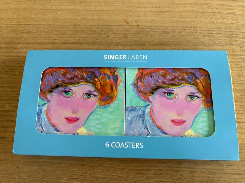 Mooie nieuwe set kunst onderzetters Singer Laren, Ophalen of Verzenden, Nieuw