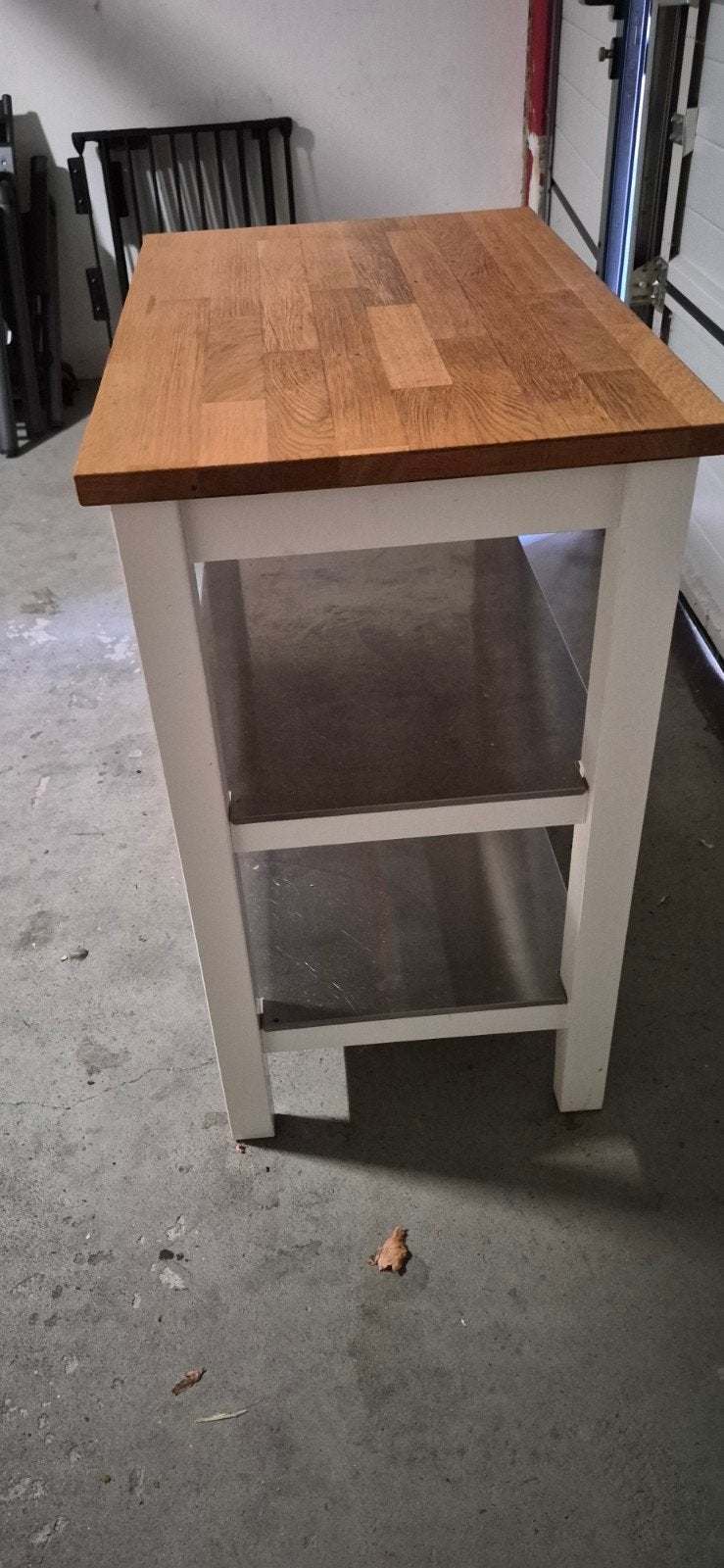 IKEA Keukentrolley met massief eiken blad, Ophalen, Gebruikt, Hout, IKEA