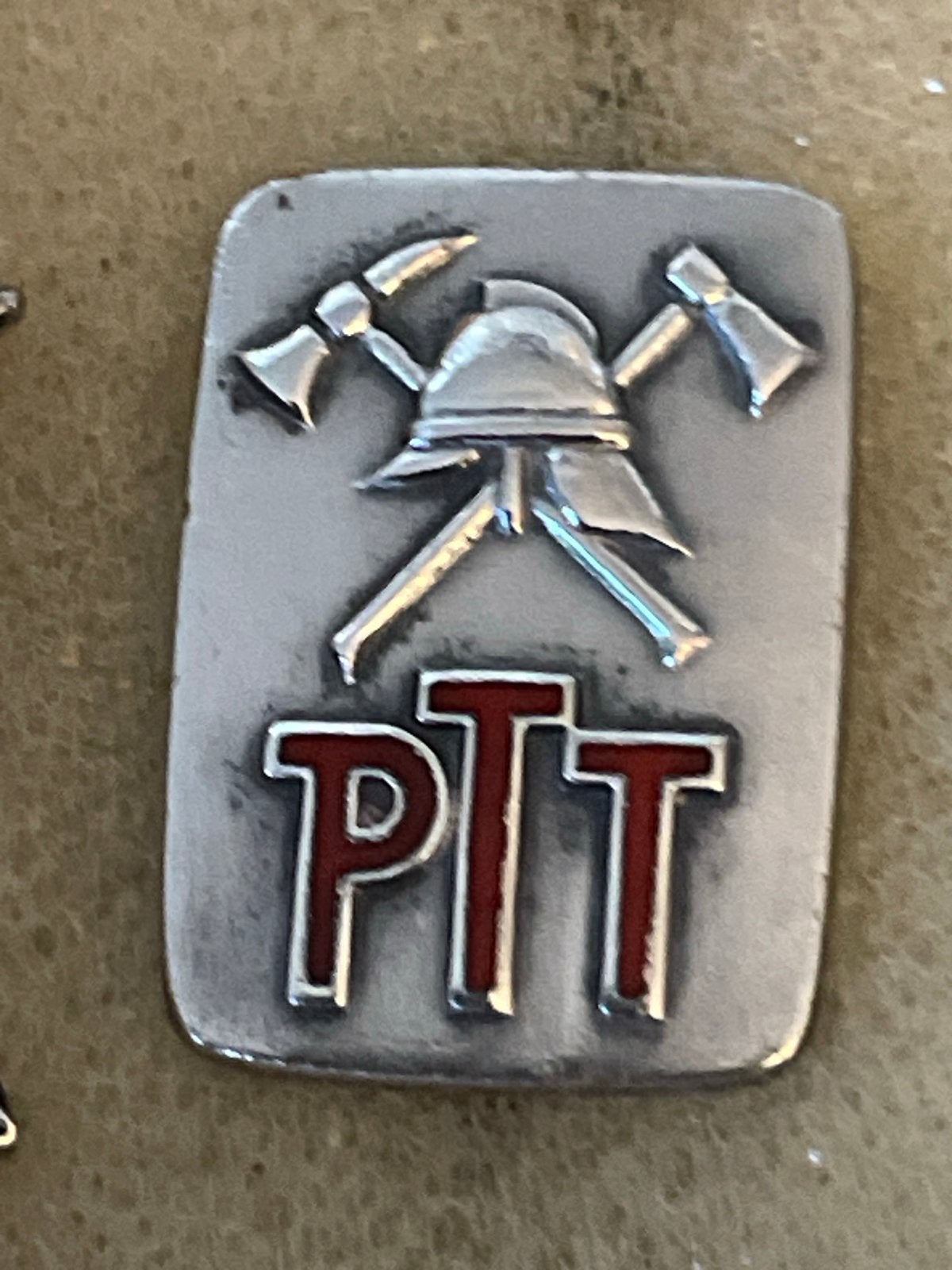 Vintage PTT Brandweer Speldje - Uniek Verzamelobject, Verzamelen, Ophalen of Verzenden, Gebruikt