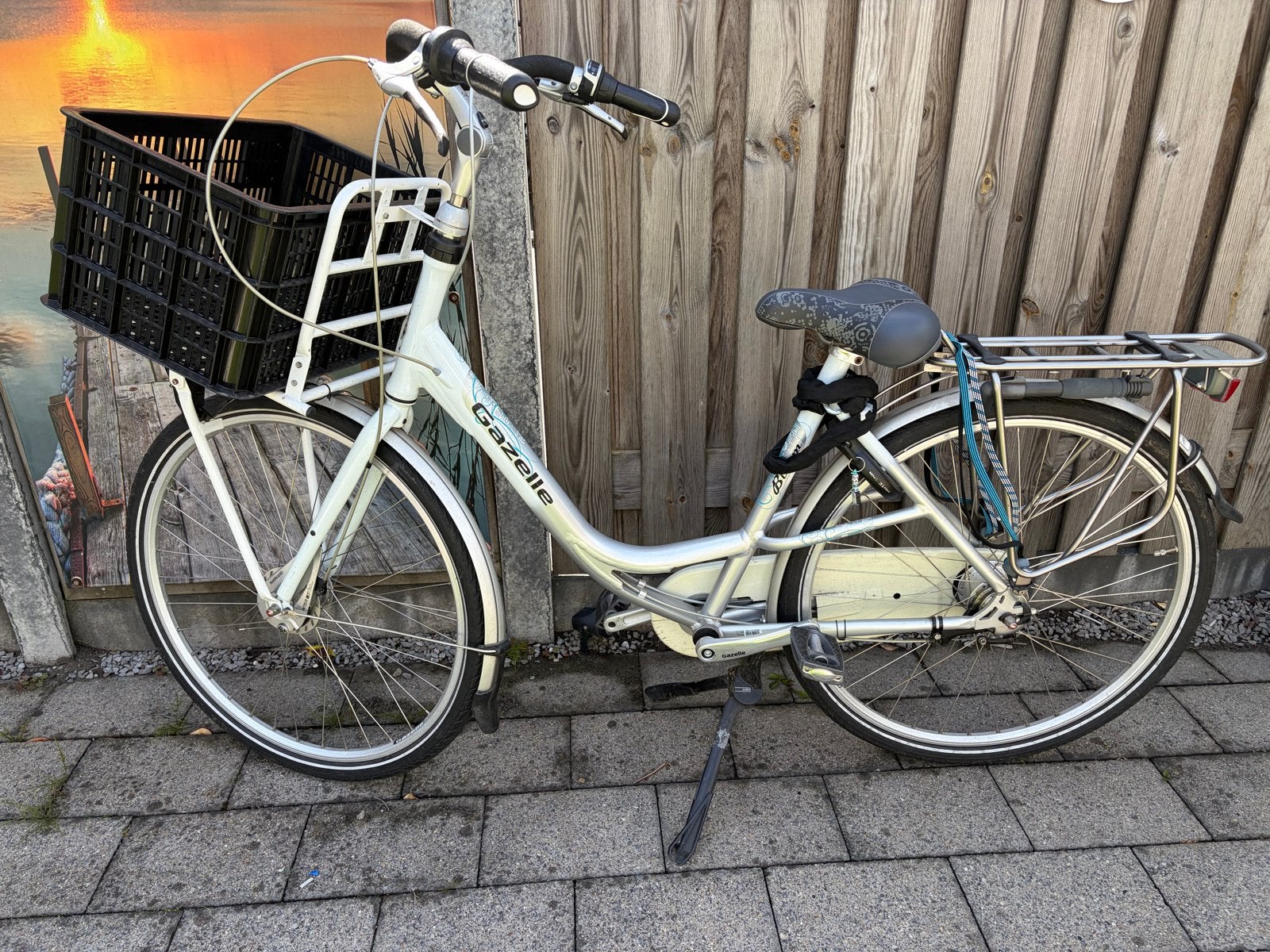 Gazelle Bloom moederfiets  met mand, Fietsen en Brommers, Fietsen | Dames | Moederfietsen, Ophalen, Gebruikt, 47 tot 50 cm, Versnellingen