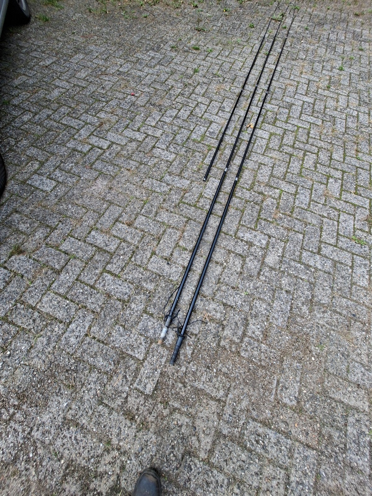 beach vlaggen stokken, Ophalen