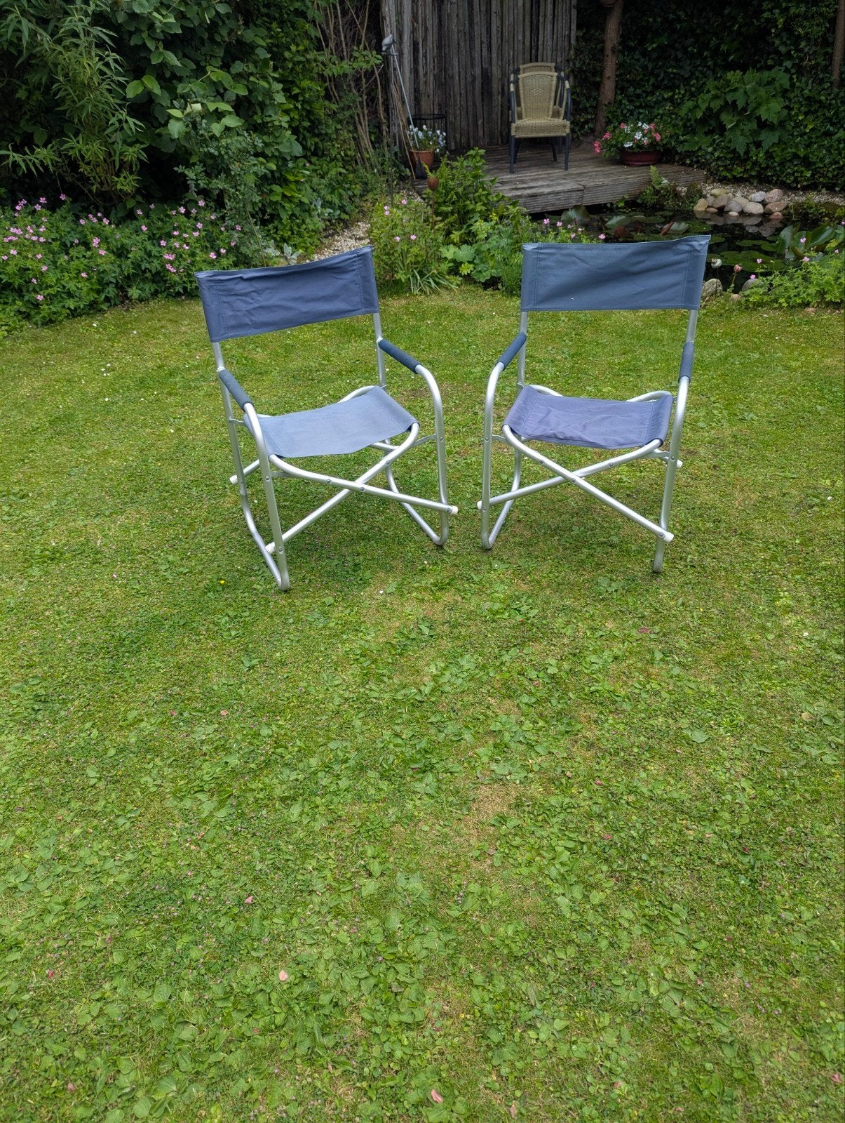 Set van 2 opvouwbare regisseursstoelen – aluminium frame, Ophalen, Gebruikt, Campingstoel