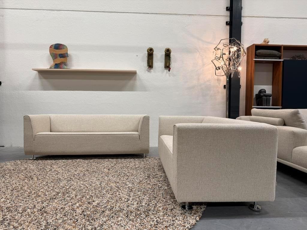 Nieuw Gelderland 4800 2,5 & 2 zits bank Moss Creme stof, 150 tot 200 cm, Ophalen of Verzenden, Rechte bank, Info@gelderlanddesign.com