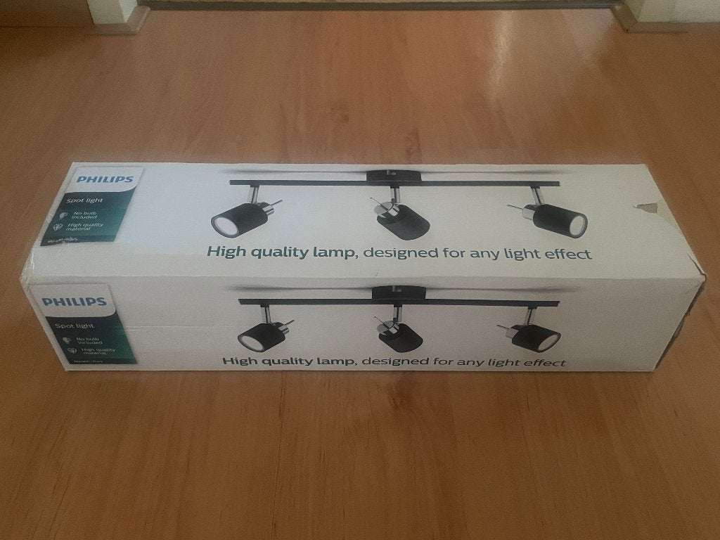 Philips Meranti opbouw 3-spot Zwart, Ophalen of Verzenden, Nieuw, Plafondspot of Wandspot
