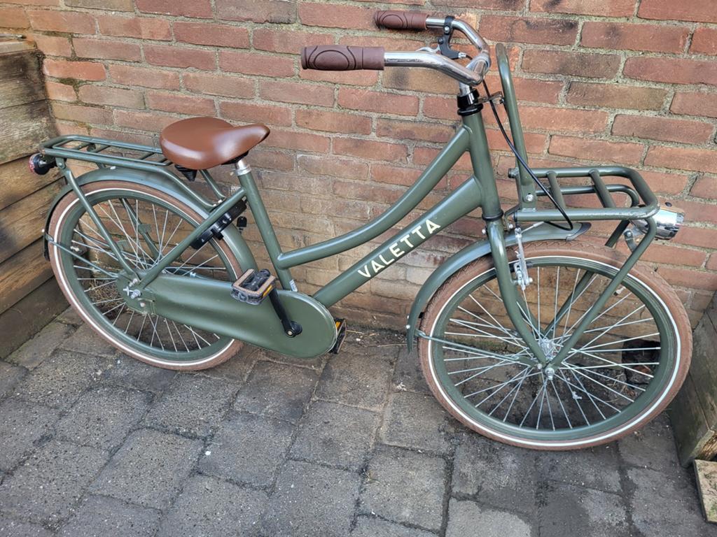 Stoere 24inch Popal Valetta meisjestransportfiets 8-11jaar, Fietsen en Brommers, Ophalen, Terugtraprem, 24 inch, Handrem