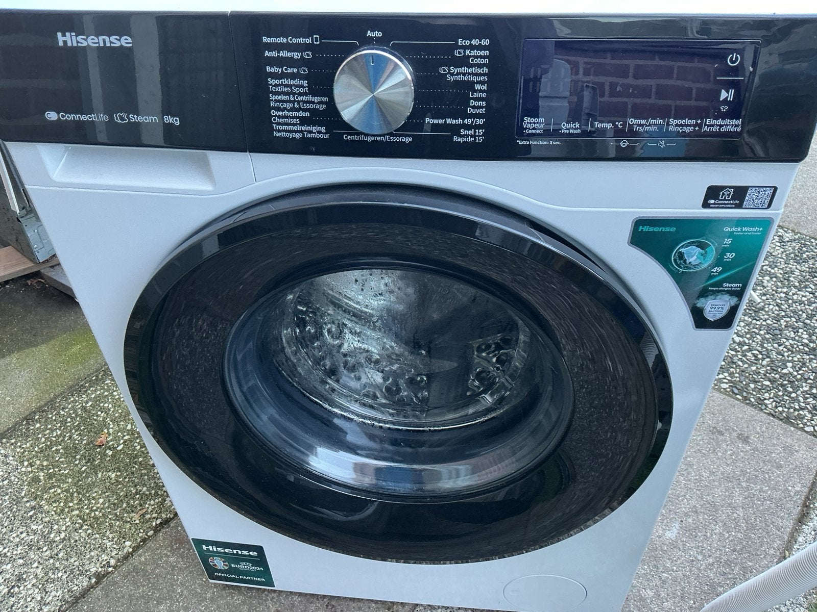 Hisense wasmachine 1400 toeren 7kg met wifi, 6 tot 8 kg, Ophalen, Zo goed als nieuw, 85 tot 90 cm