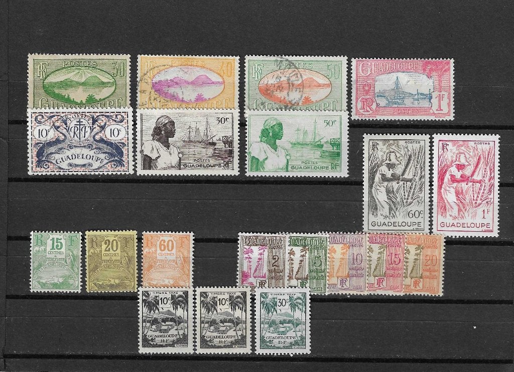Franse kolonieen Frankrijk colonie Guadeloupe, Ophalen of Verzenden, Gestempeld