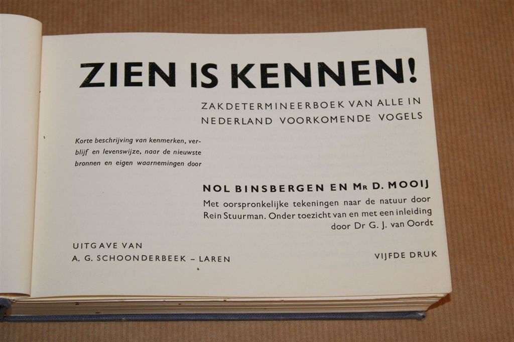 Zien Is Kennen! — Determineerboek Vogels — Vintage [1953], Ophalen of Verzenden, Gelezen, Vogels