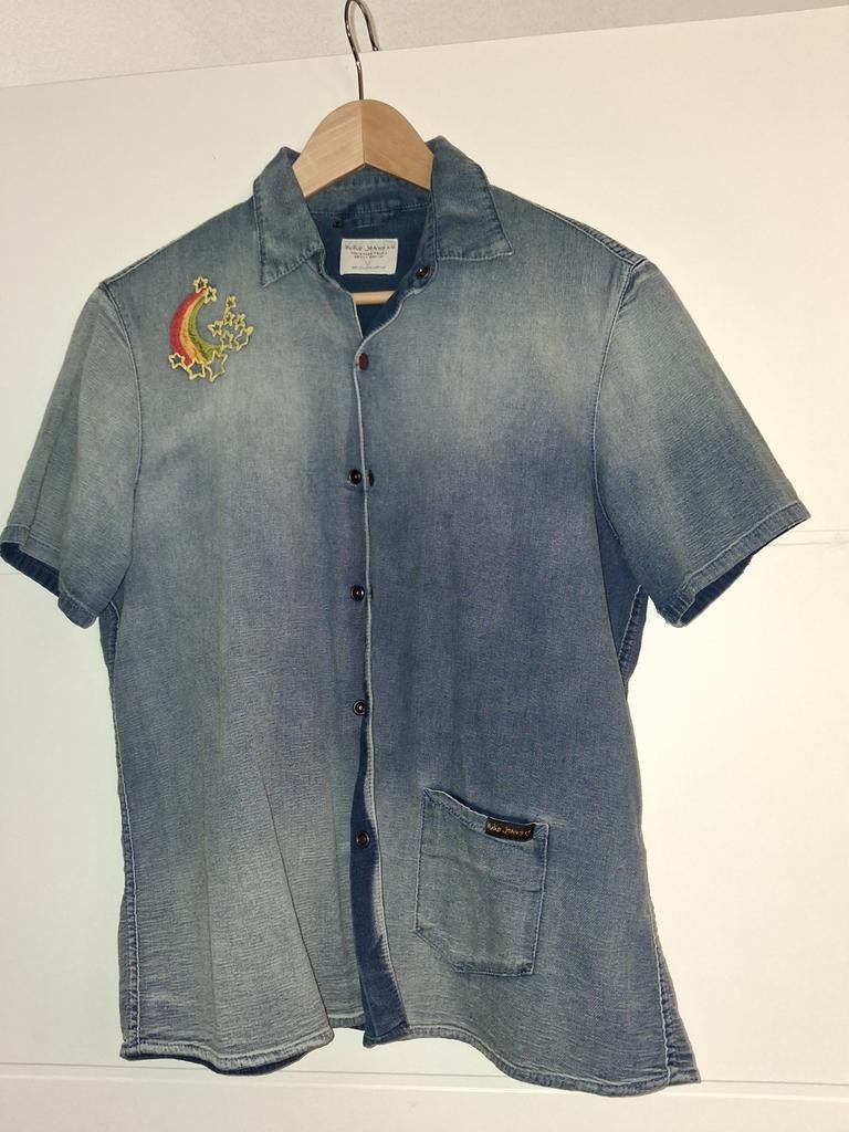Nudie Jeans Co, spijkerblouse maat M, Ophalen of Verzenden, Zo goed als nieuw, Maat 38/40 (M), Blauw