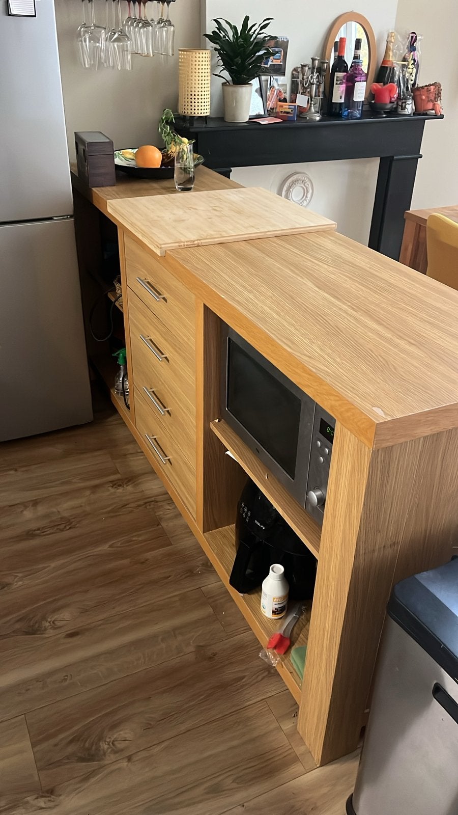 Dressior/Keukenblok met 2 deurtjes en lades, Huis en Inrichting, Ophalen, Gebruikt, 100 tot 150 cm, Met lade(s)
