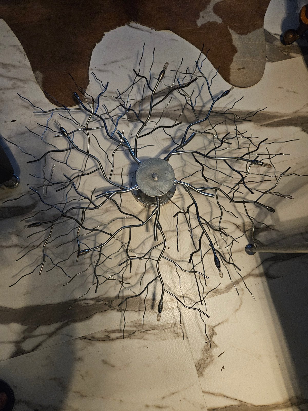 Moderne plafondlamp 'takken' design, Metaal, Overige merken, Gebruikt, Overige fittingen