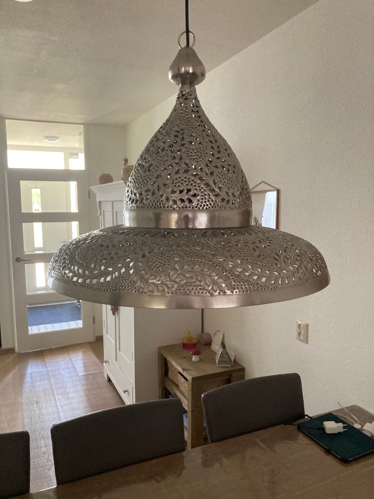 Oosterse hanglamp, Ophalen of Verzenden, Zo goed als nieuw, Metaal