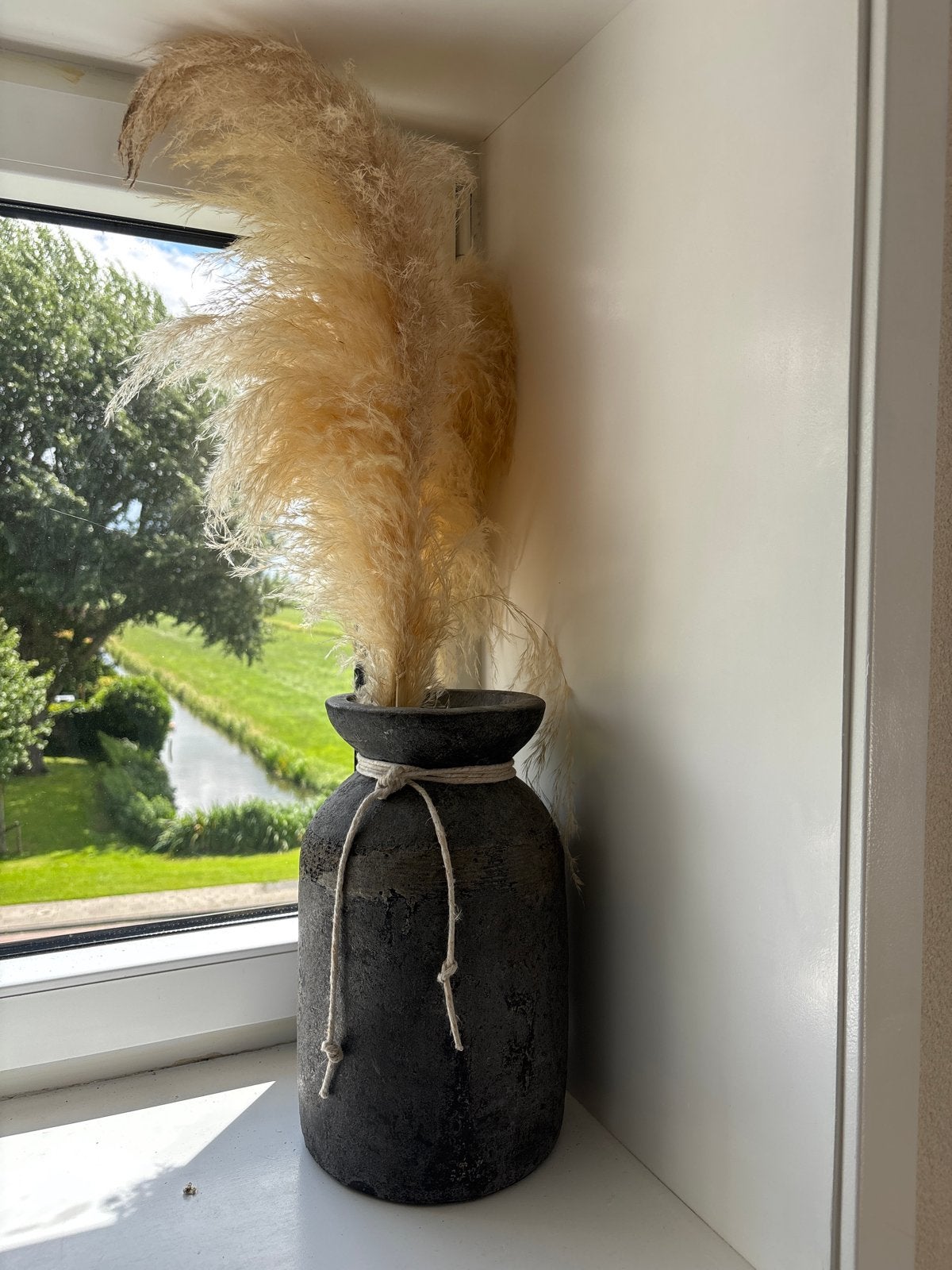 Stenen kruik grijs, Huis en Inrichting, Woonaccessoires | Vazen, Ophalen of Verzenden, Nieuw, Overige kleuren