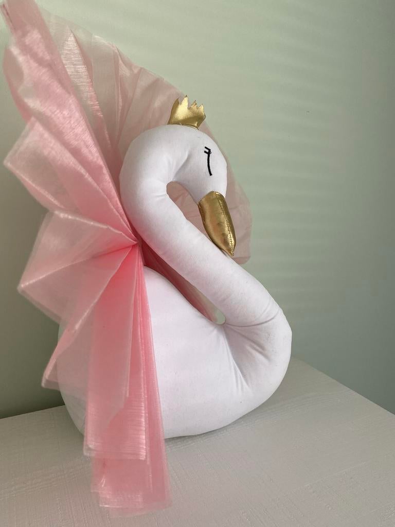 Decoratieve Zwaan met Kroon en Roze Tule, Kinderen en Baby's, Kinderkamer | Inrichting en Decoratie, Ophalen of Verzenden, Zo goed als nieuw
