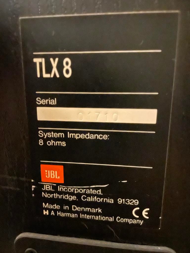 JBL TLX 8 Vloerstaande Luidsprekers - een basspeaker kraakt., Audio, Tv en Foto, Luidsprekers, Ophalen, JBL, Zo goed als nieuw