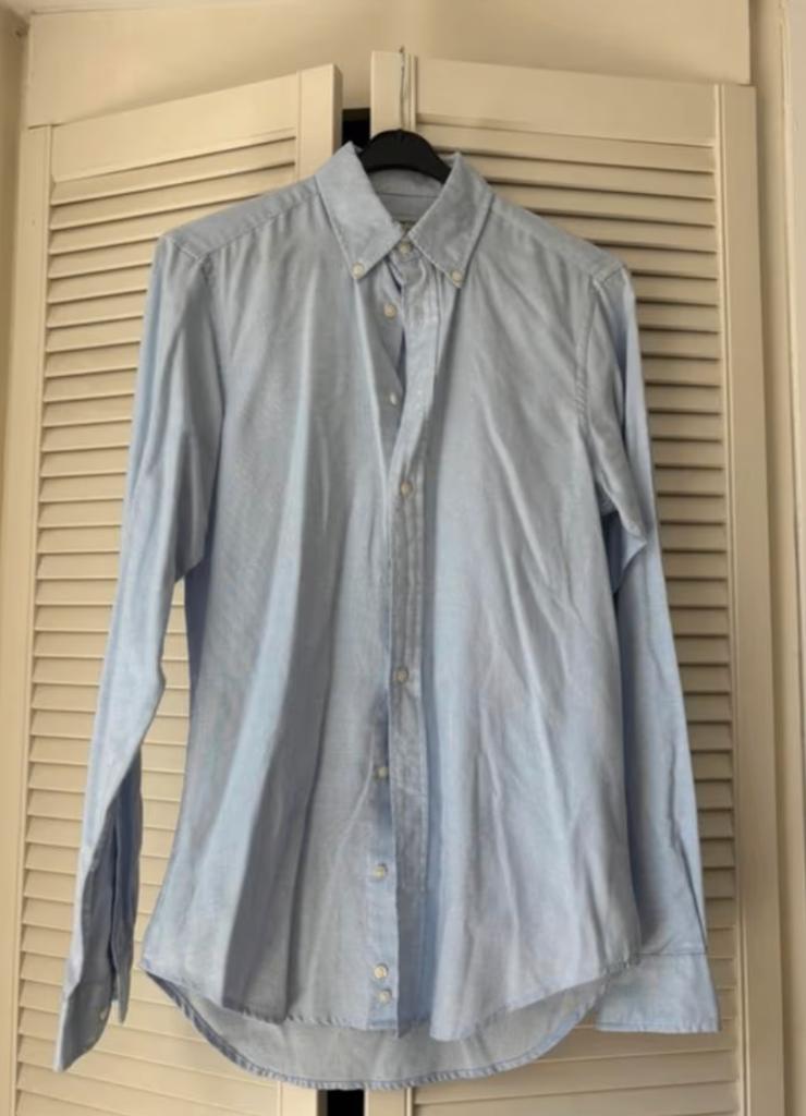 Stepping Out slim fit overhemd – maat M, Blauw, Steppin' Out, Zo goed als nieuw, Halswijdte 39/40 (M)