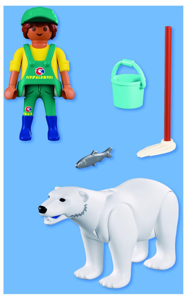 PLAYMOBIL 72090 Dierentuin; IJsbeer en dierenverzorger 9dlg, Ophalen of Verzenden, Nieuw, Complete set