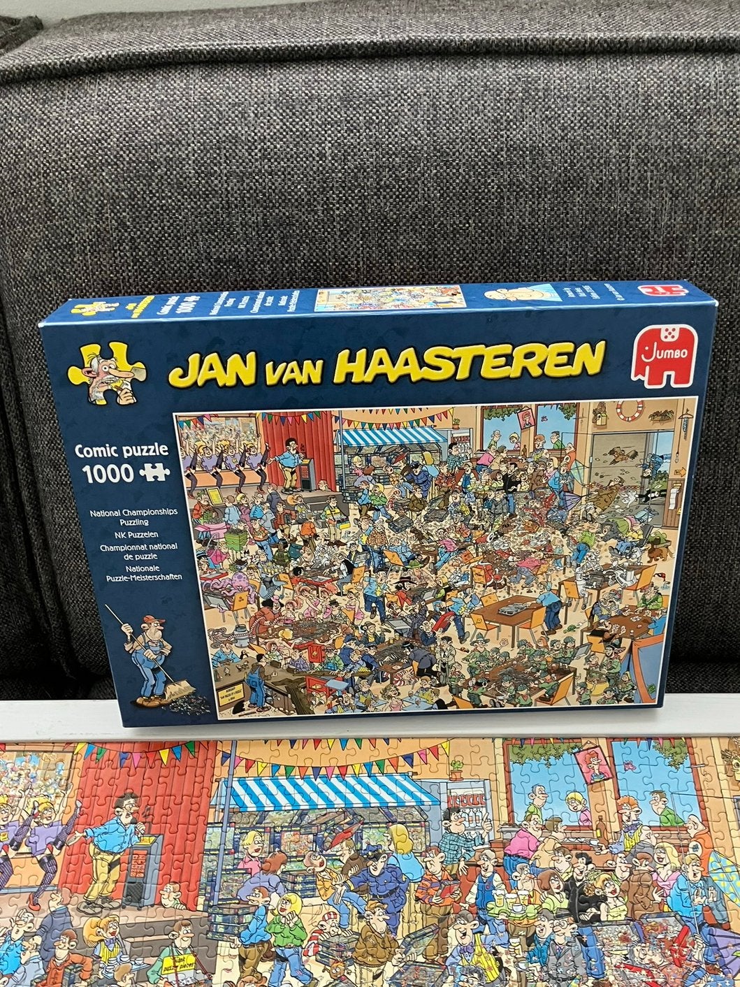 Jan van haasteren 1000 NK puzzelen, Ophalen of Verzenden, 500 t/m 1500 stukjes, Gebruikt