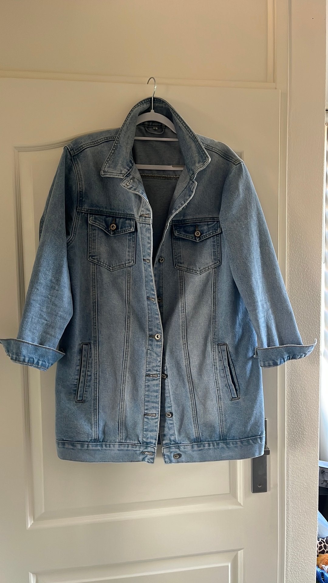 Spijkerjack dames xl light denim, Ophalen of Verzenden, Nieuw, Maat 46/48 (XL) of groter, Blauw