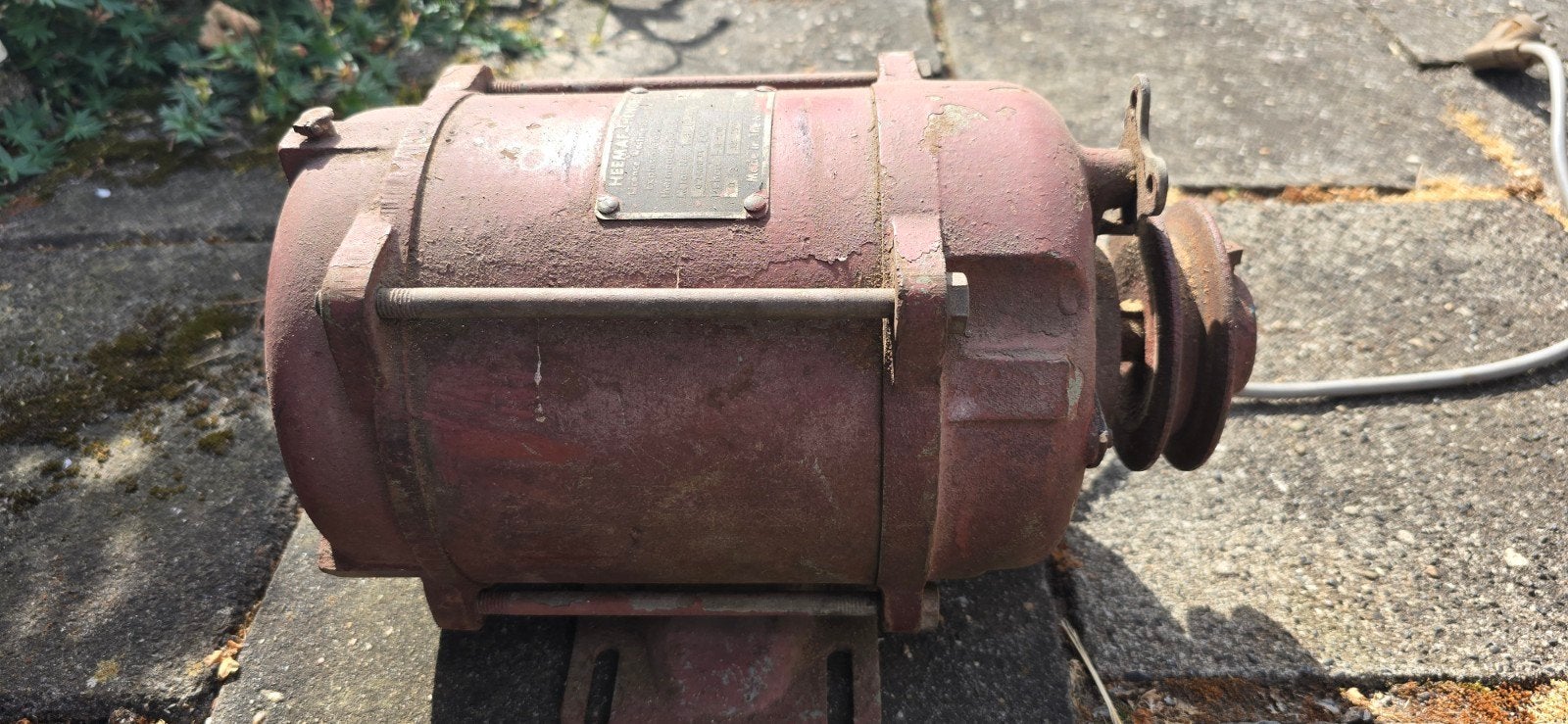 Heemaf Hengelo Elektromotor - Vintage Industriële Motor, Ophalen, Gebruikt, Elektromotor