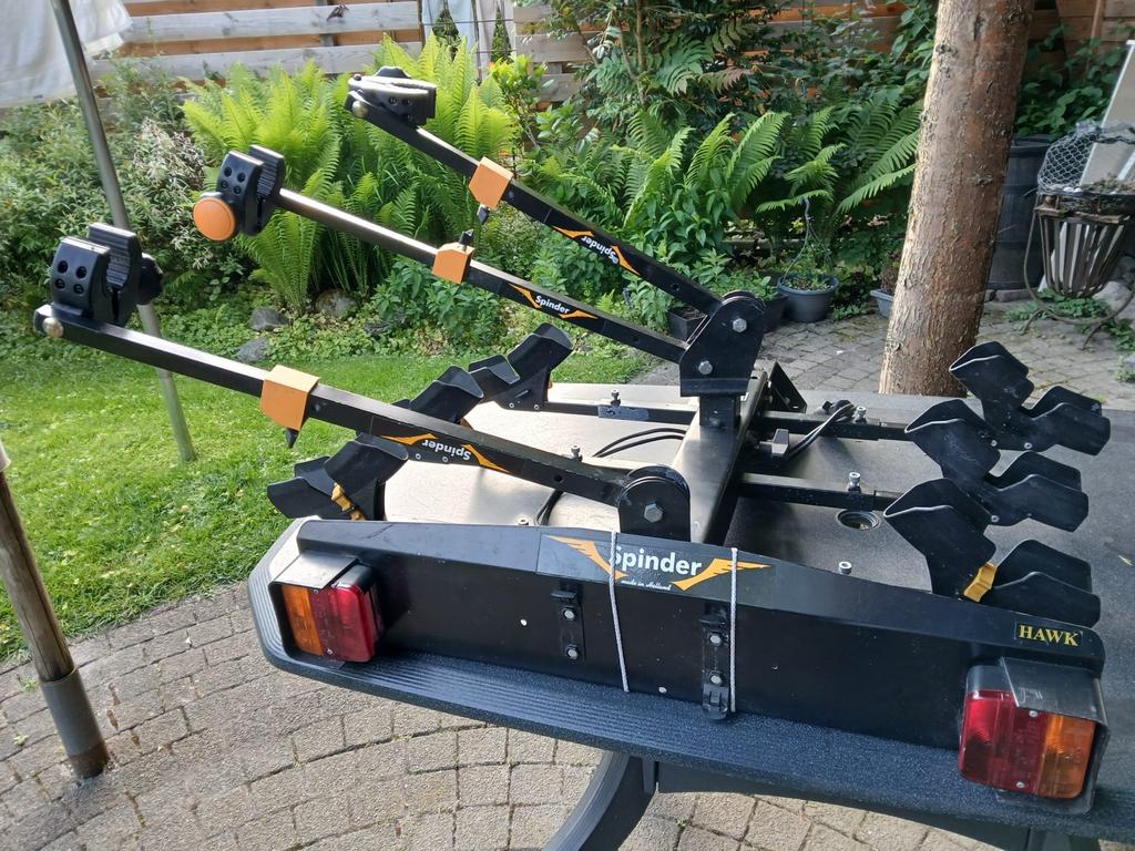 Spinder Hawk Trekhaak Fietsendrager voor 3 fietsen, Auto diversen, Ophalen, 3 fietsen of meer, Zo goed als nieuw, Trekhaakdrager