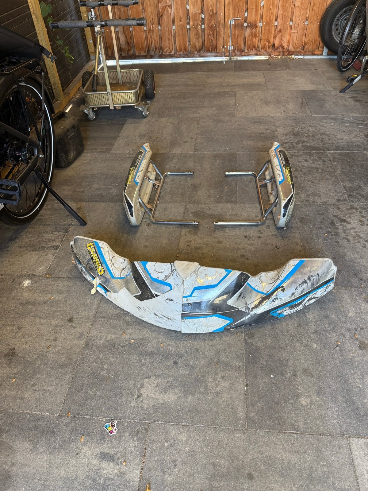 Tony Kart Voorbumper en Side Pods (incl. Beugels), Sport en Fitness, Ophalen, Gebruikt, Onderdelen Kart