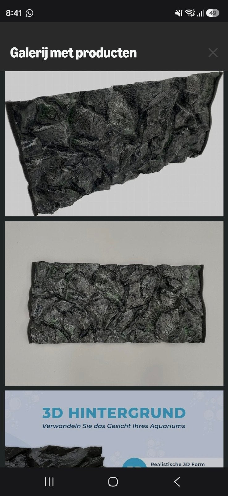 3D achtergrond 150x60cm *nieuw in doos*, Ophalen, Nieuw