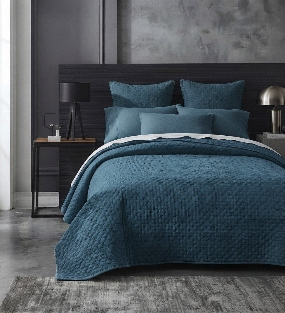 Prima Casa Cambridge sprei 240x260 – Dress Blue katoen, Blauw, Katoen, Ademend, Ophalen of Verzenden