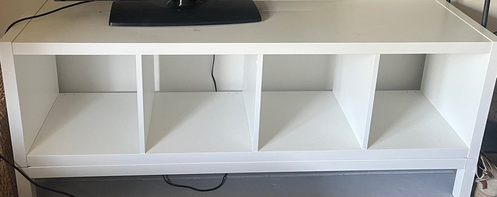 Tvmeubel wit gratis afhalen, Huis en Inrichting, Kasten | Televisiemeubels, Ophalen, Gebruikt, 25 tot 50 cm, 100 tot 150 cm
