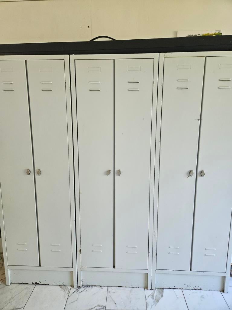 Toffe vintage lockers - 60B x 50D x 180H, Huis en Inrichting, Ophalen, Gebruikt, Vintage, Industrieel, Retro