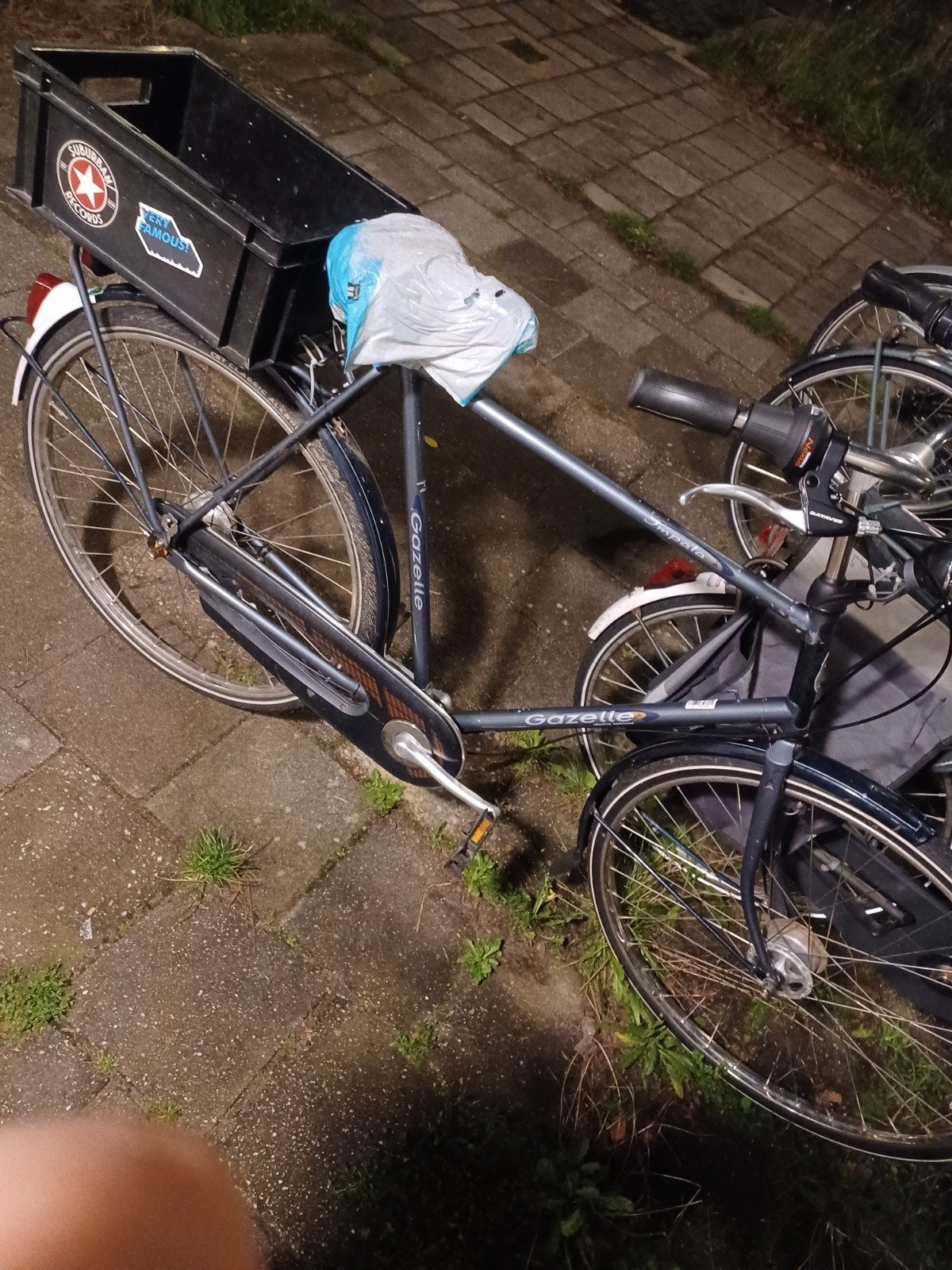 Gazelle herenfiets met slag in achterwiel, Fietsen en Brommers, Ophalen, Gebruikt, Versnellingen, 65 cm of meer