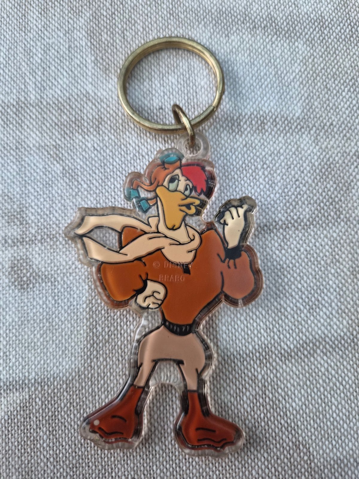 Vintage Disney Turbo McKwek sleutelhanger – Brabo DuckTales, Verzamelen, Ophalen of Verzenden, Zo goed als nieuw, Merk