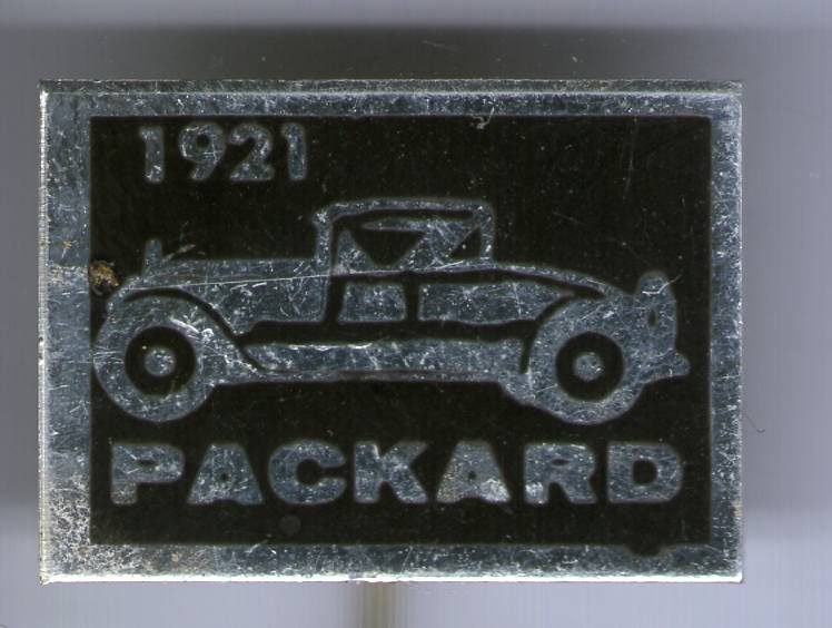 Packard 1921 zwart op aluminium oldtimer speldje ( C_127a), Ophalen of Verzenden, Zo goed als nieuw, Transport, Speldje of Pin