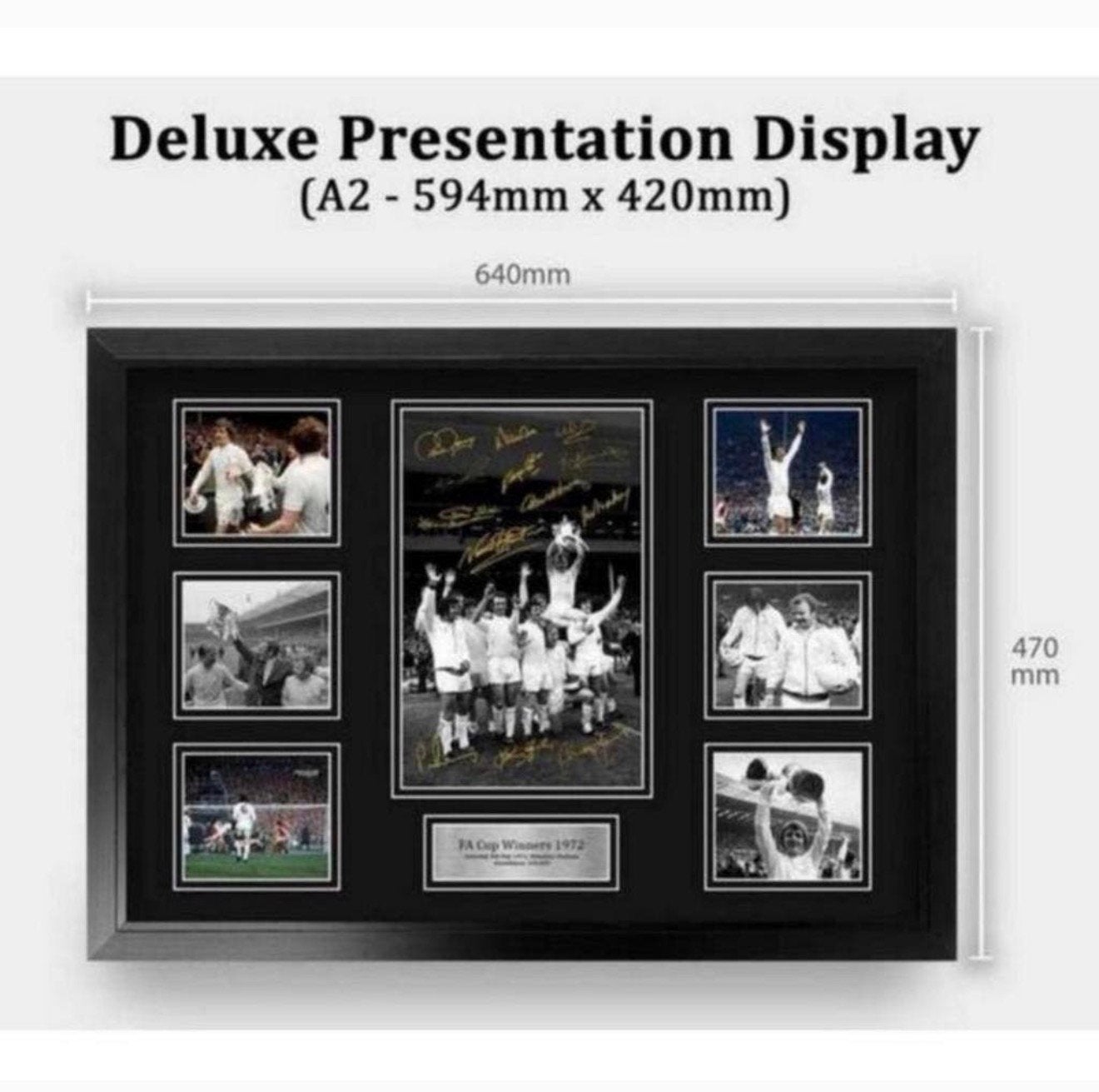 Leeds United Signed Large A2 Framed FA Cup Winners 1972 gift, Buitenlandse clubs, Ophalen of Verzenden, H, H
