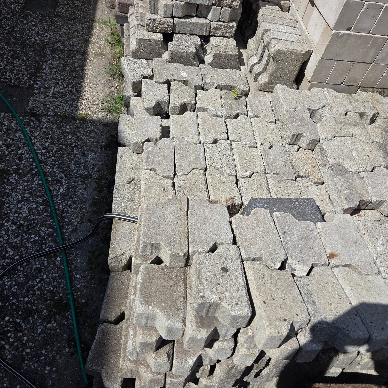 H-klinkers, zowel hele als halve, Ophalen, Beton, Klinkers
